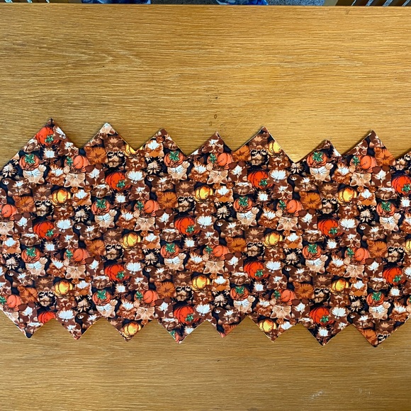 Handmade Fall Reversible Table Runner - Picture 3 of 9